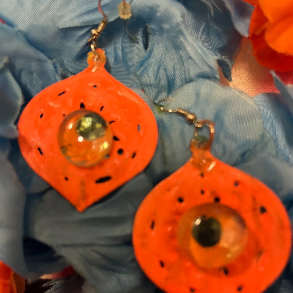 Orange Earrings - image 4